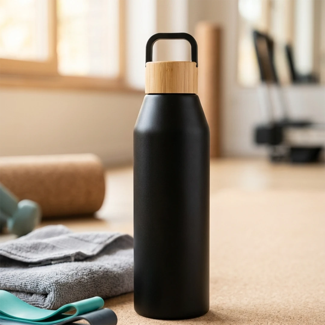 Noir Bamboo Insulated Bottle