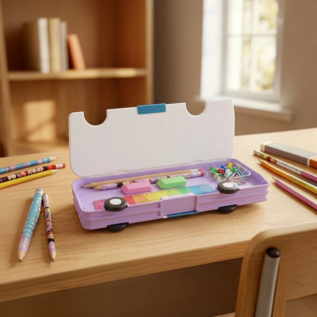 Frozen Princess Bus-Shaped Kids Pencil Box
