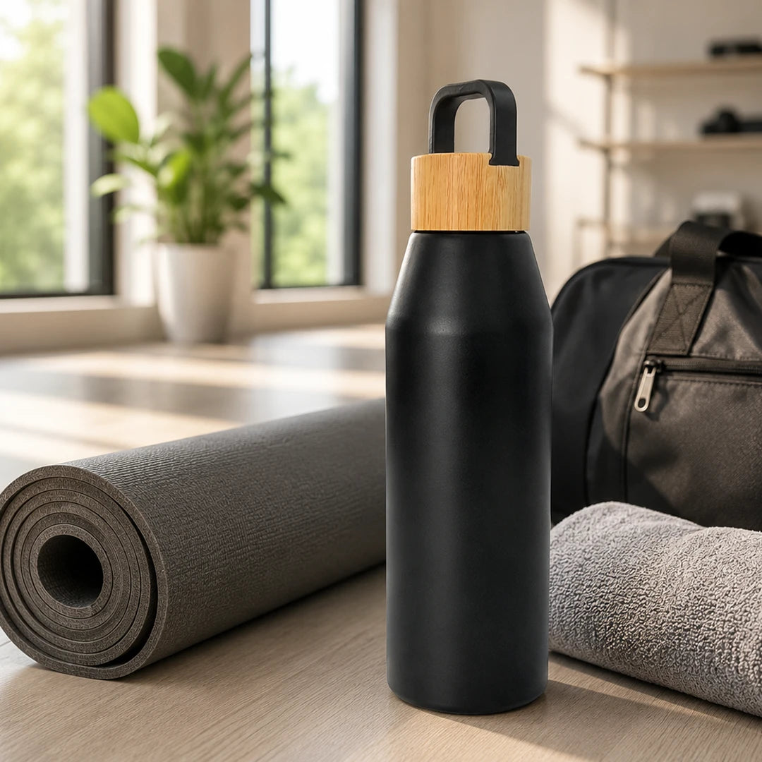 Noir Bamboo Insulated Bottle