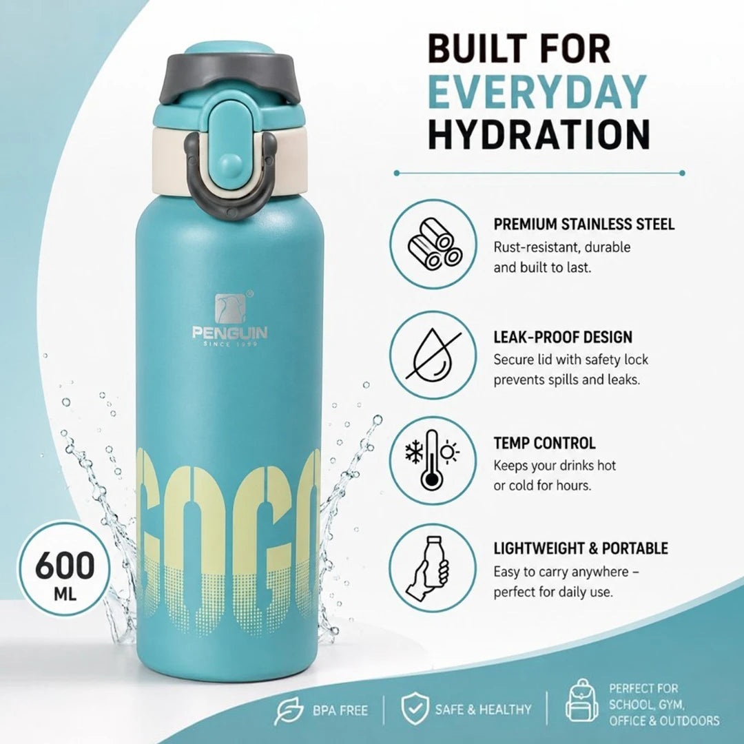 Penguin Aqua Insulated Sipper Bottle