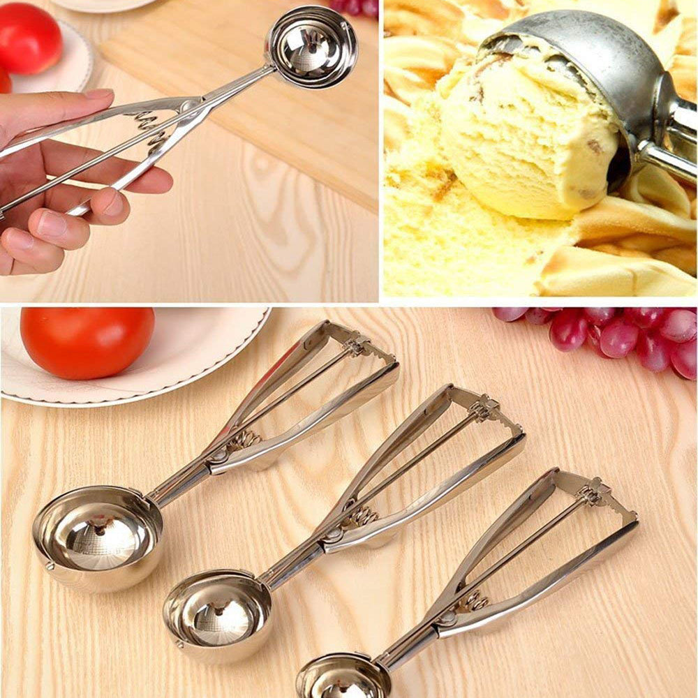 Stainless Steel Handheld Ice Cream Scoop Spoon