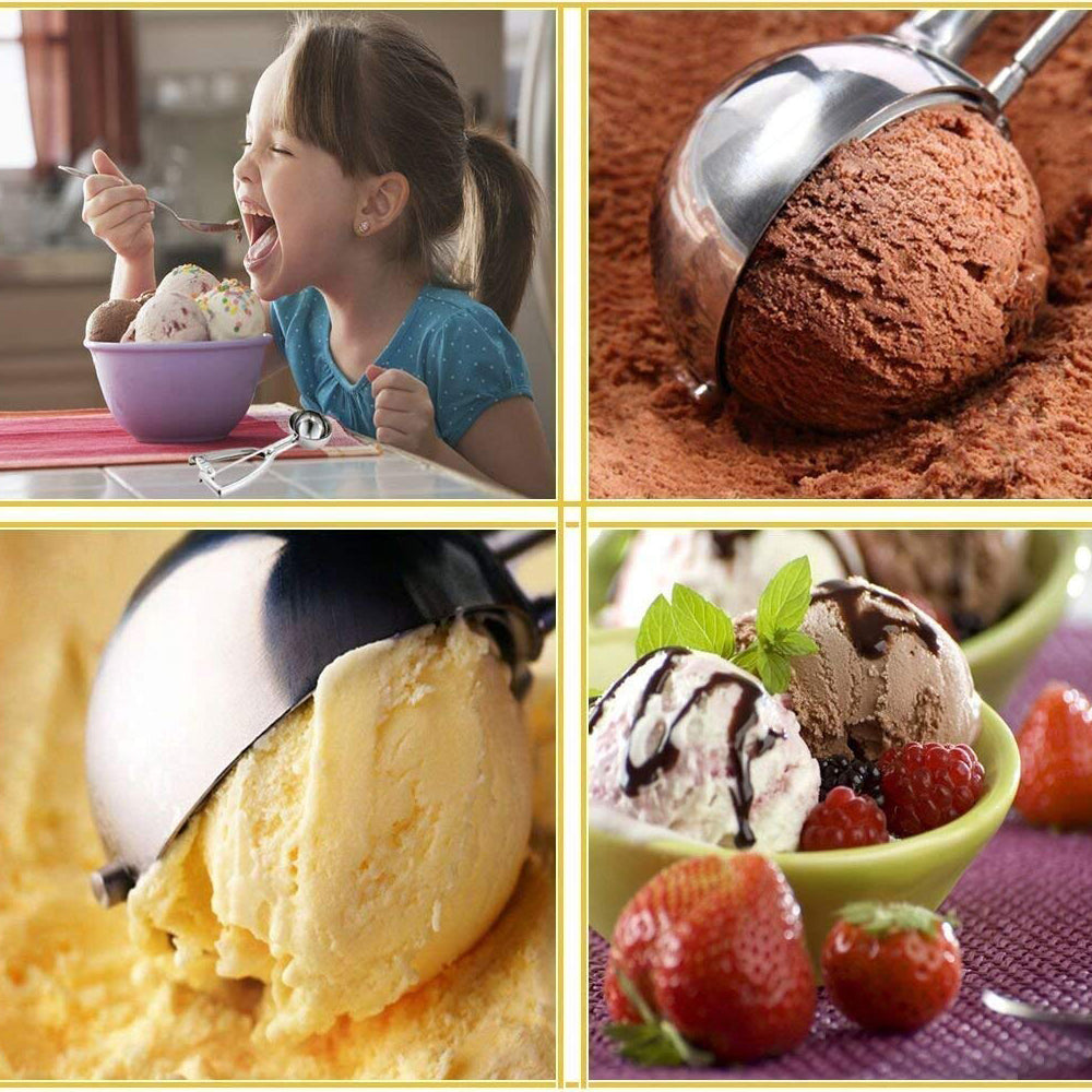 Stainless Steel Handheld Ice Cream Scoop Spoon