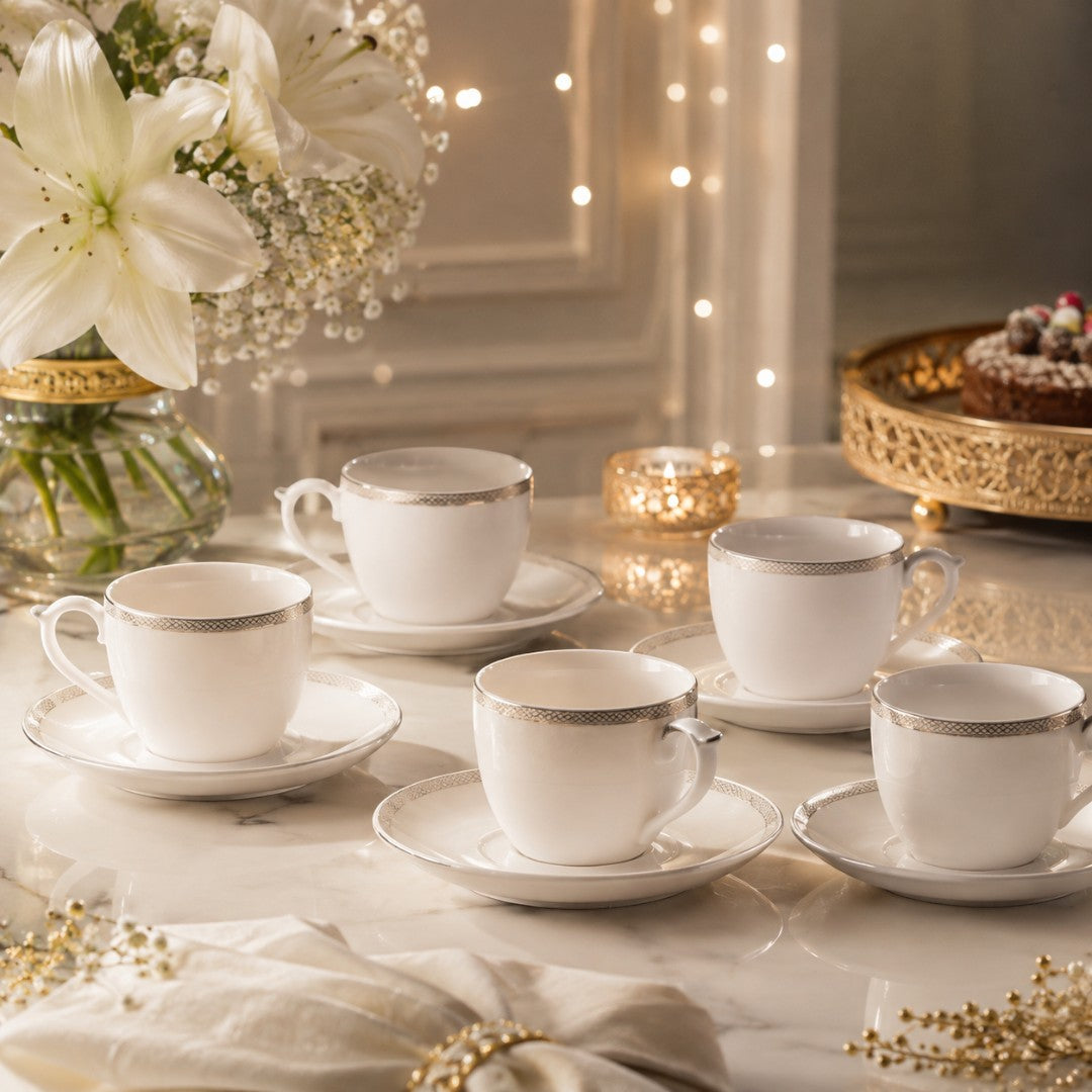 PLATINUM CHARM BONE CHINA SET