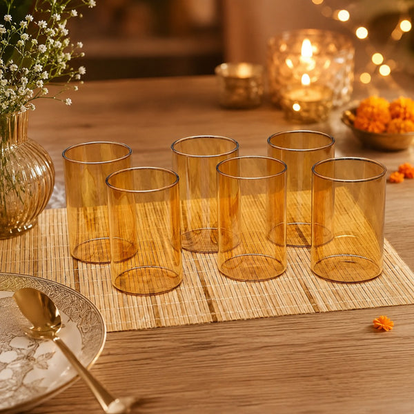 Honey Aura Glass Tumblers