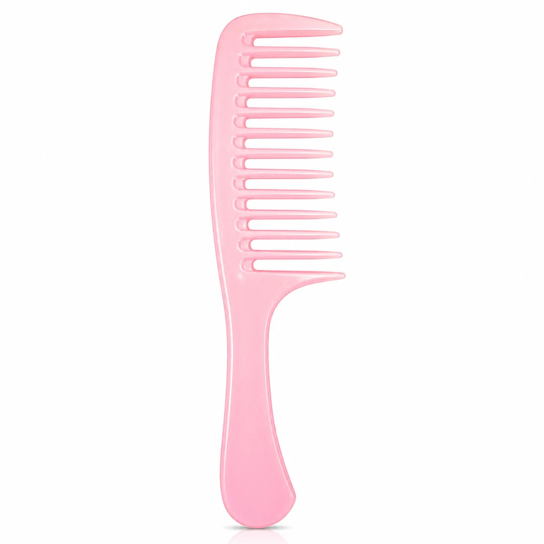 Pink Petal Wide Tooth Comb