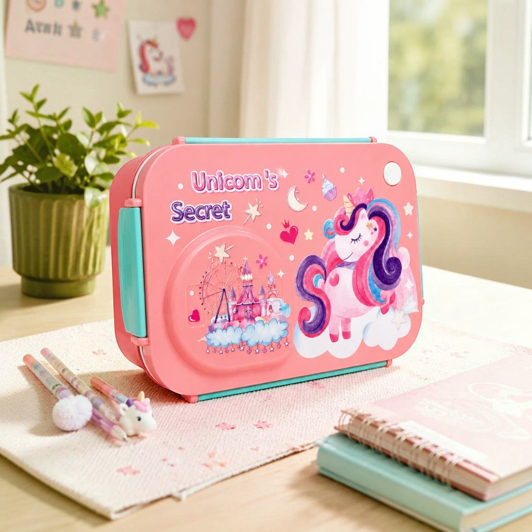 Unicorn Secret Stainless Steel Kids Lunch Box