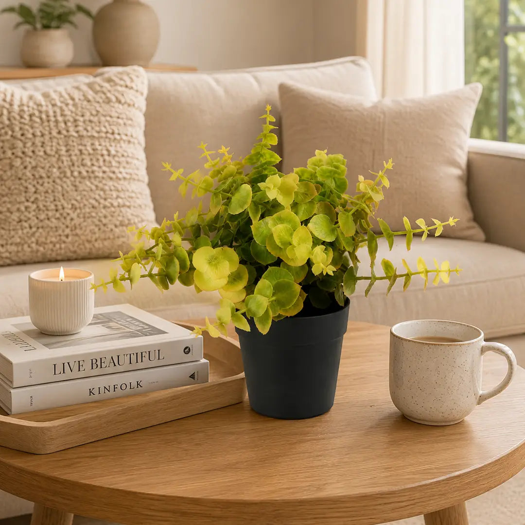 Golden Grove Artificial Eucalyptus Plant with Pot
