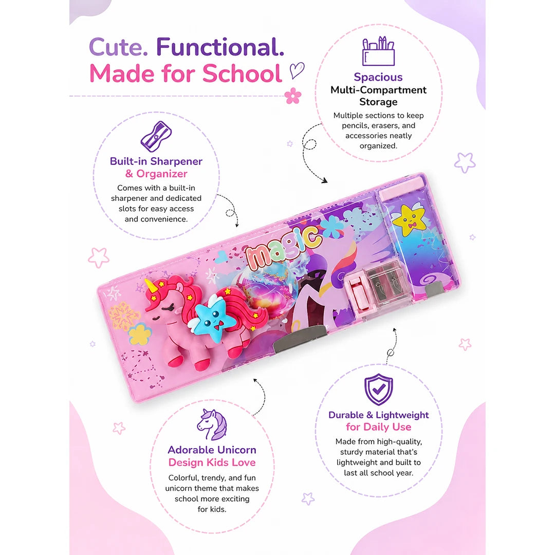 Magic Unicorn Kids Multipurpose Pencil Box