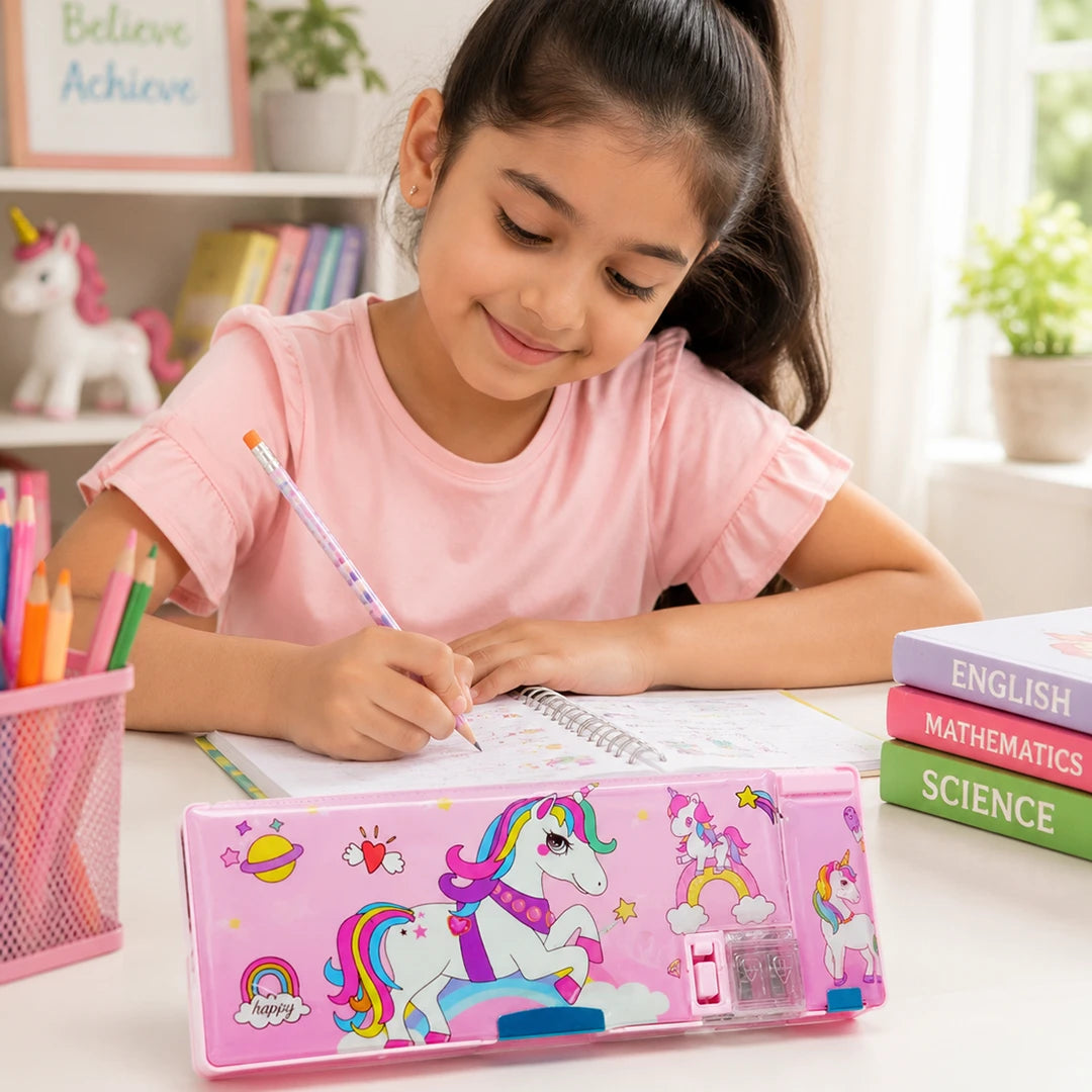 Rainbow Unicorn Pencil Box