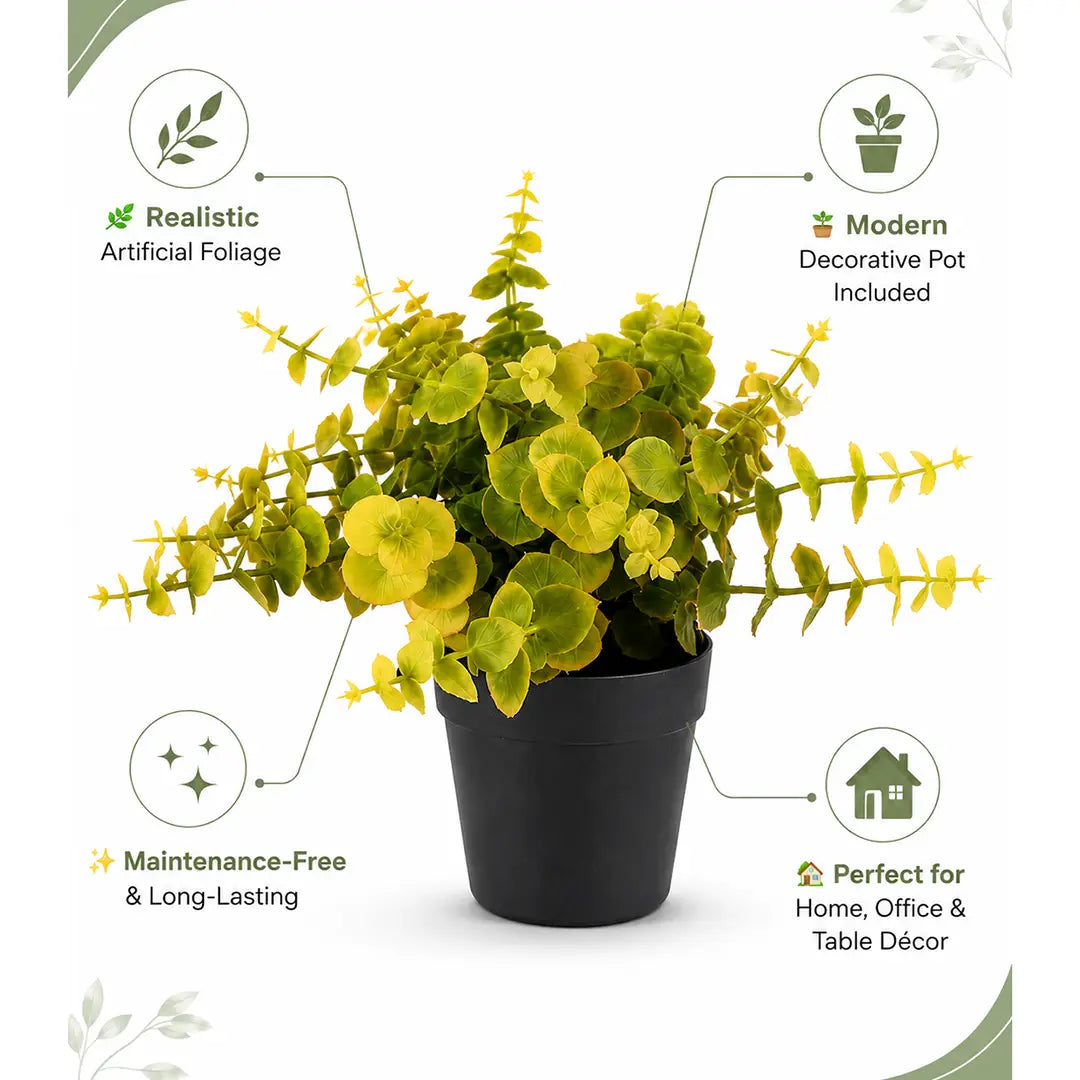 Golden Grove Artificial Eucalyptus Plant with Pot