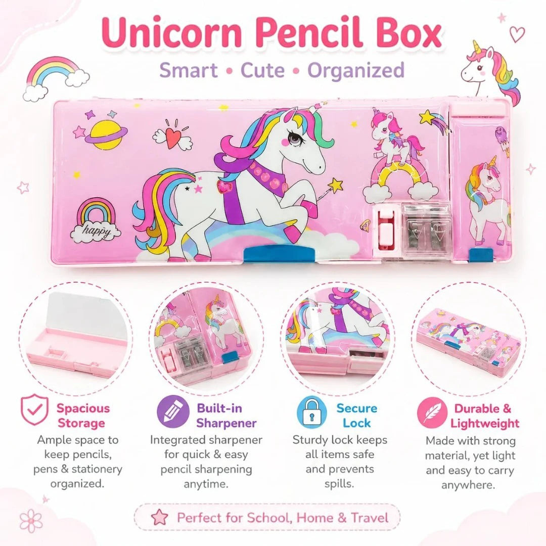 Rainbow Unicorn Pencil Box