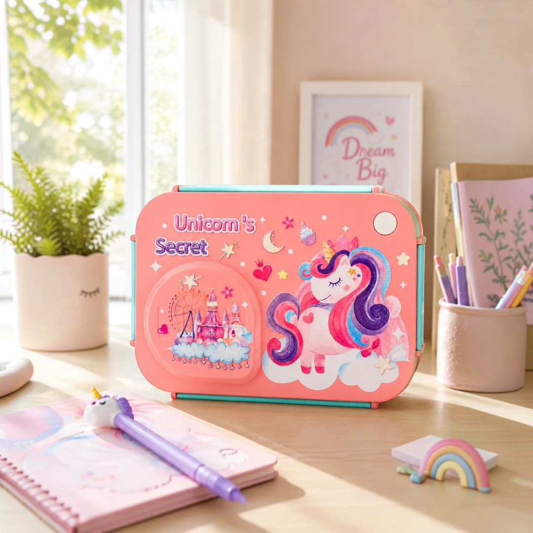 Unicorn Secret Stainless Steel Kids Lunch Box