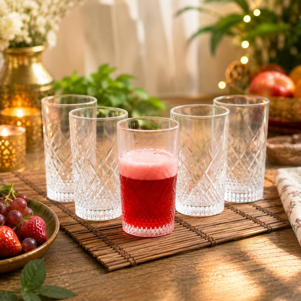 Diamond Mist Clear Glasses