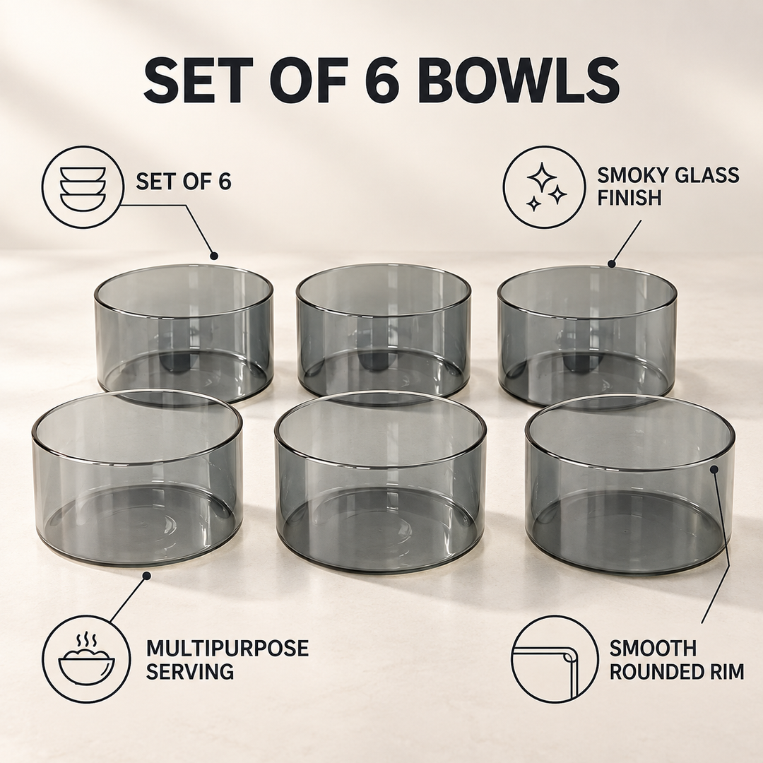 Smoke Crystal Serving Bowls
