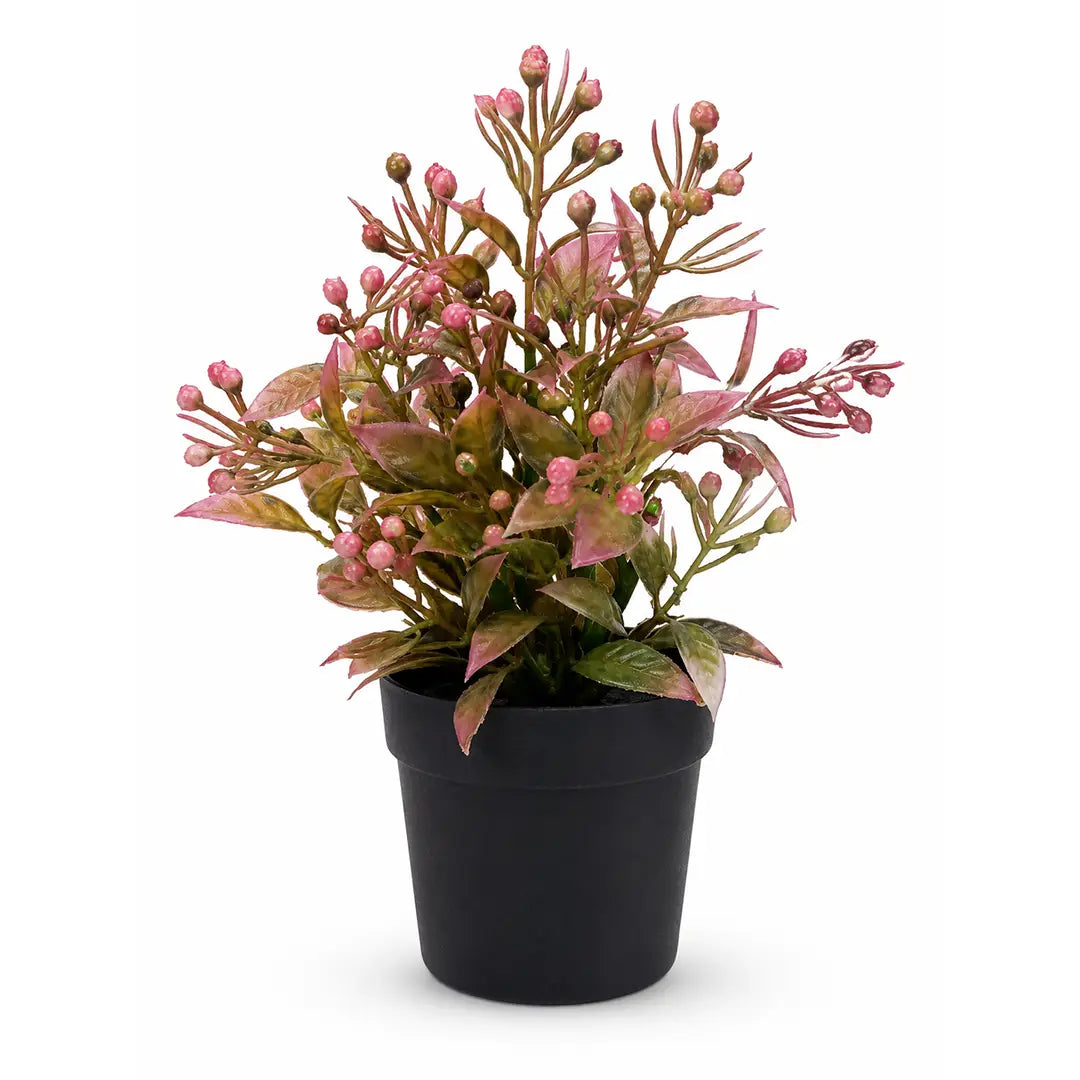 Pink Berry Bliss Artificial Plant with Pot