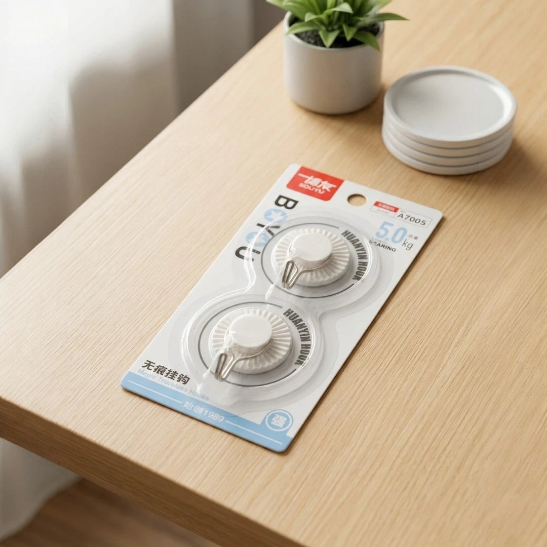 Clear Grip Wall Hooks