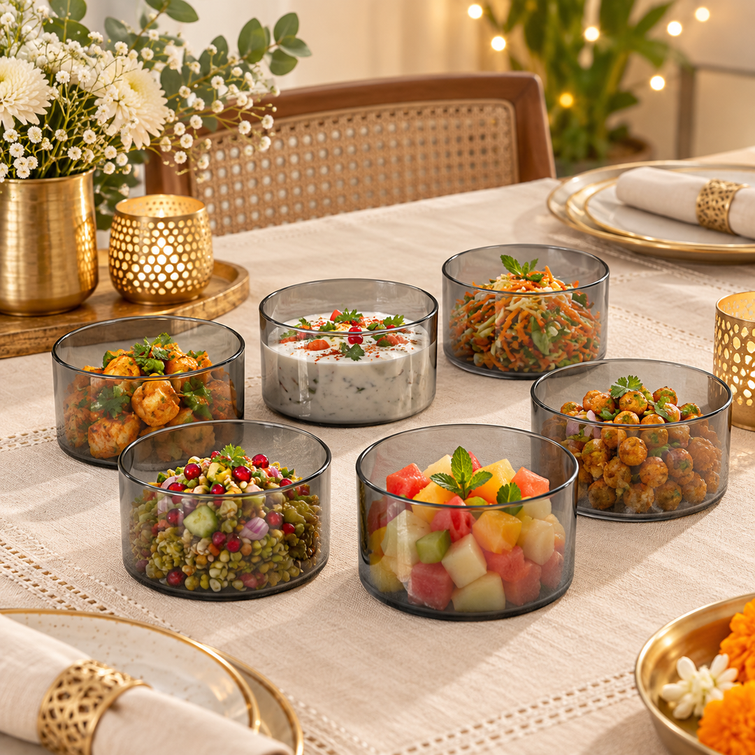 Smoke Crystal Serving Bowls