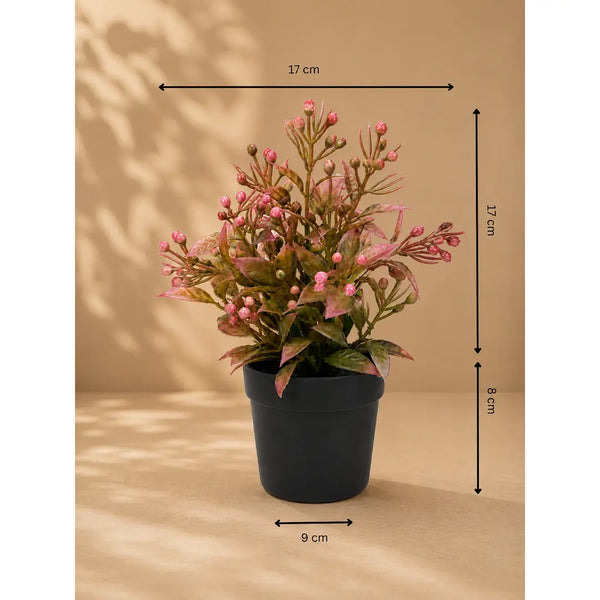 Pink Berry Bliss Artificial Plant with Pot