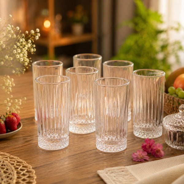 Pure Glow Tall Ribbed Tumblers