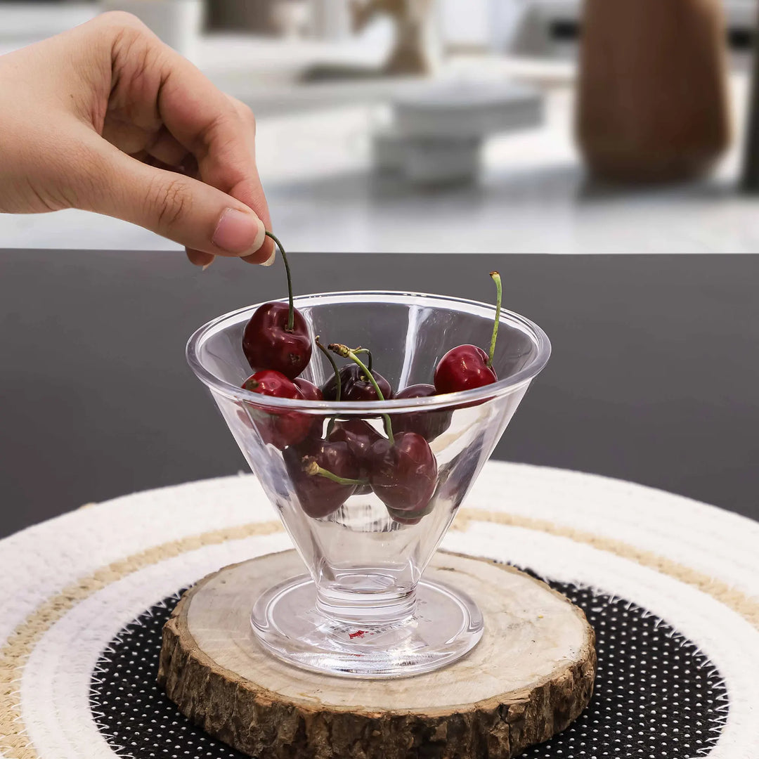 CRYSTAL CONE DESSERT BOWL SET