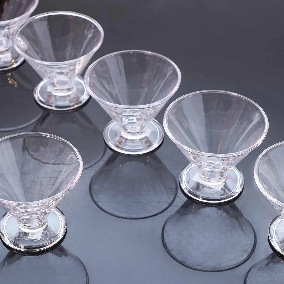 CRYSTAL CONE DESSERT BOWL SET