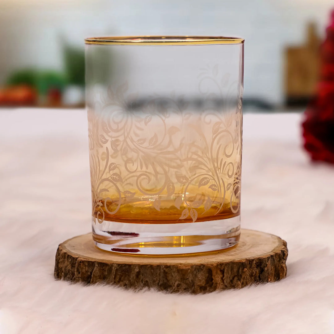 ELEGANT BLOOM CLEAR GLASS SET