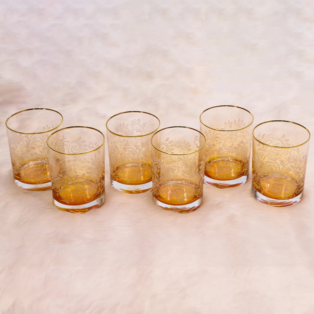 ELEGANT BLOOM CLEAR GLASS SET