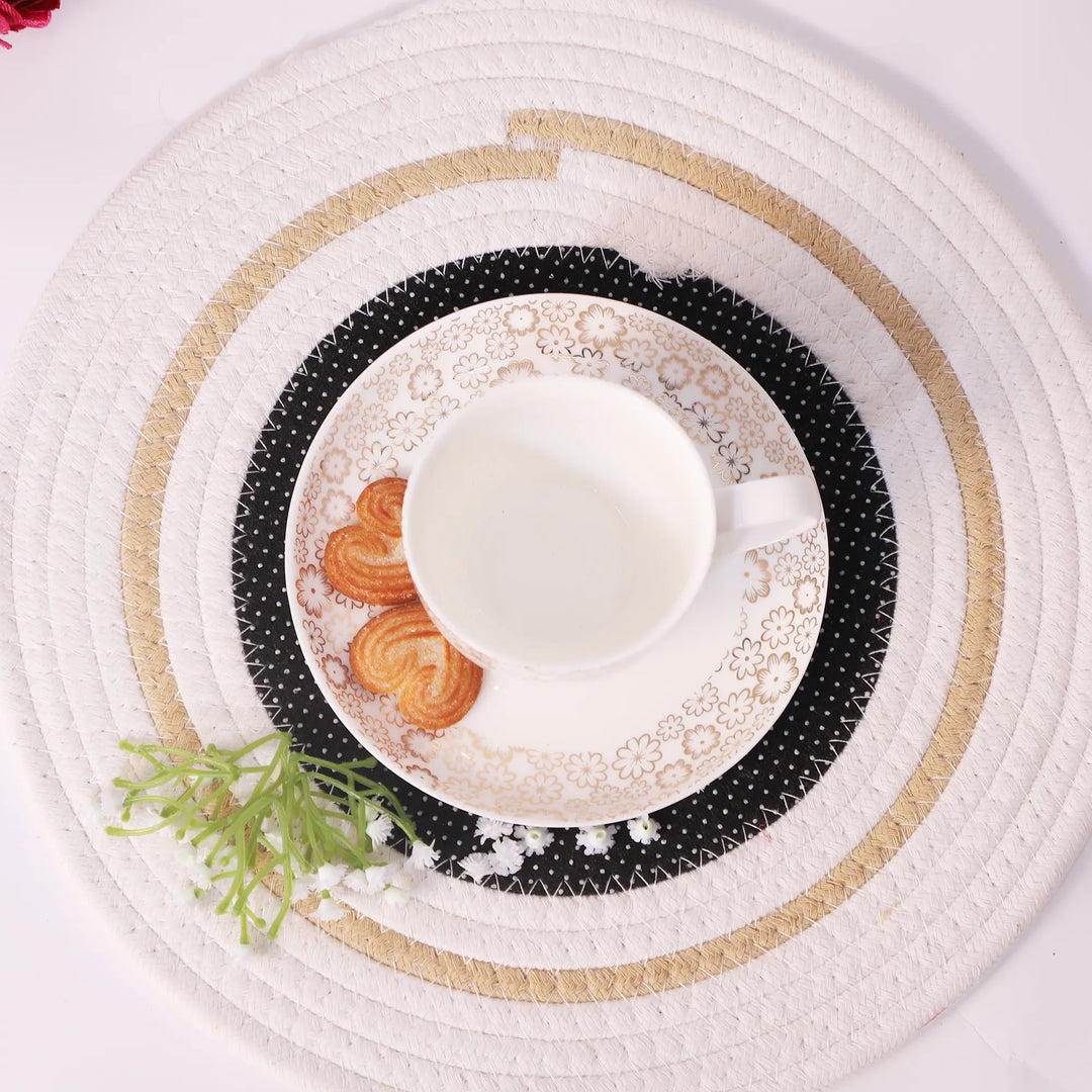 Elegant Platinum Porcelain Cup Set