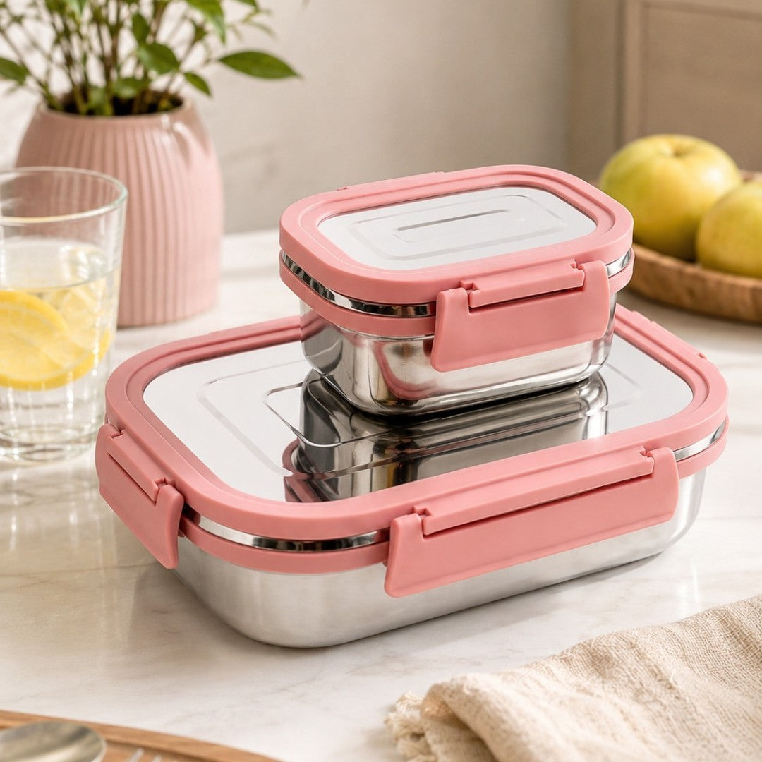 Stainless Steel Lunch Box Jerry Pink