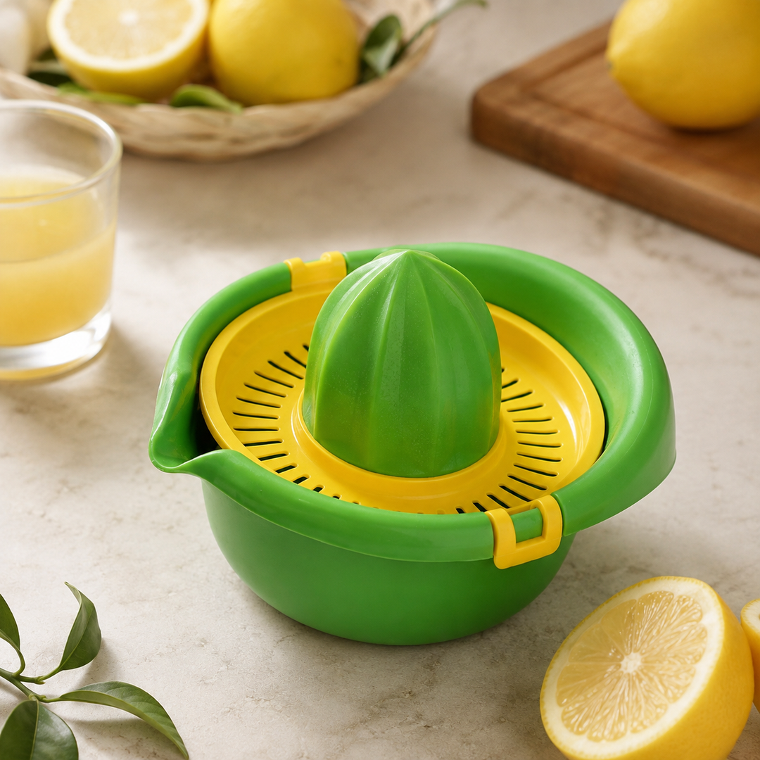 Manual Citrus Juicer Green Hand Press
