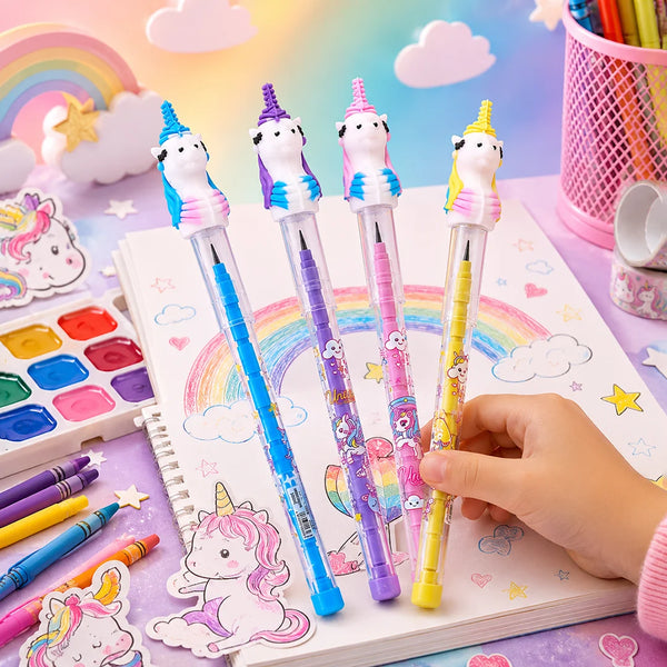 Unicorn Magic Push Pencil Set