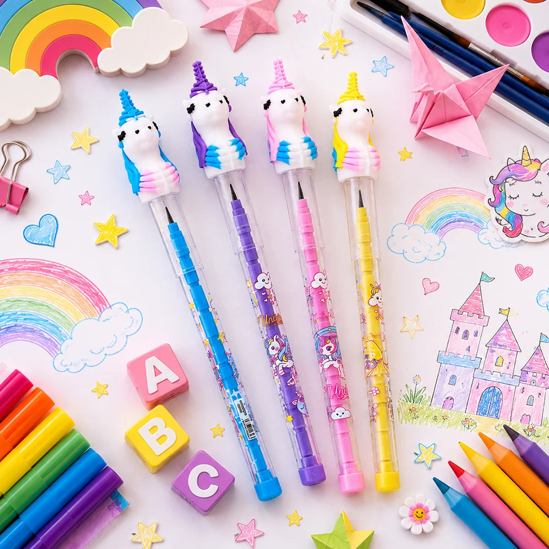 Unicorn Magic Push Pencil Set