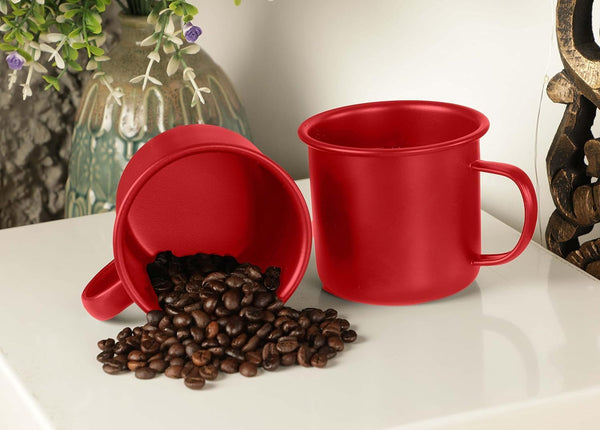 Enamel Coffee Mug Red