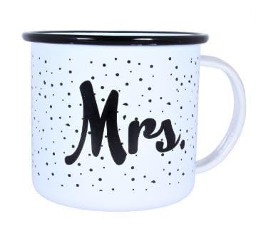 Enamel Mrs. Printed Coffee Mug