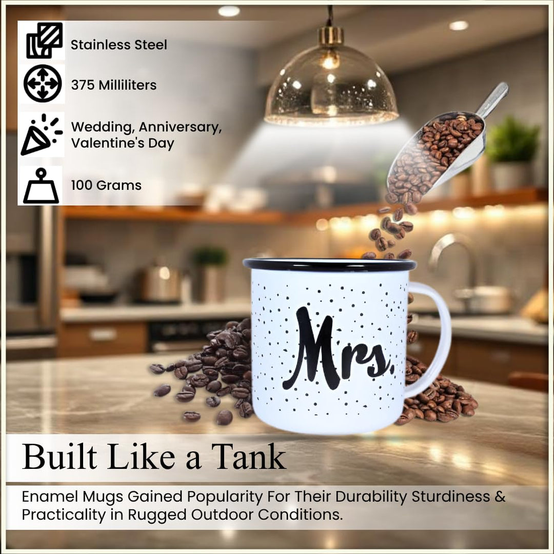 Enamel Mrs. Printed Coffee Mug