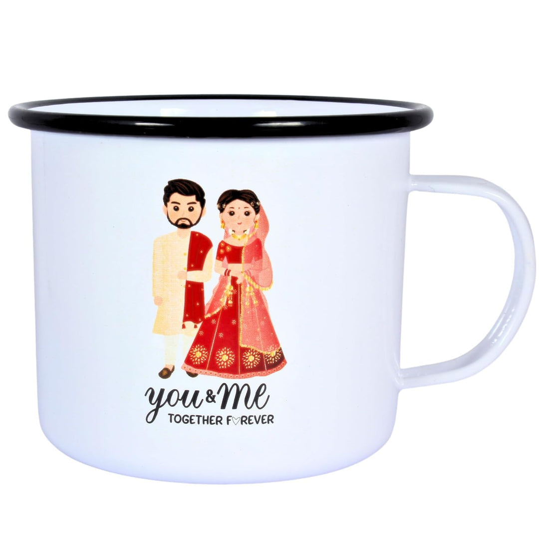 Enamel You & Me Printed Coffee Mug