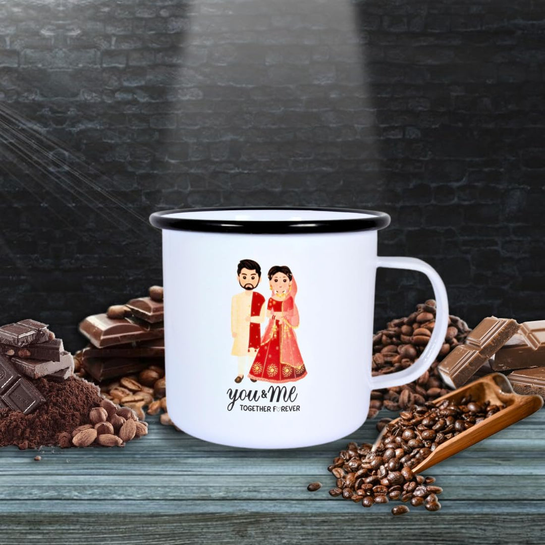 Enamel You & Me Printed Coffee Mug