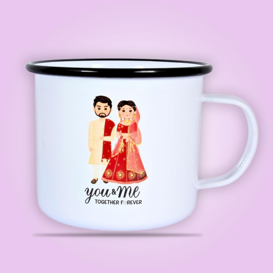Enamel You & Me Printed Coffee Mug