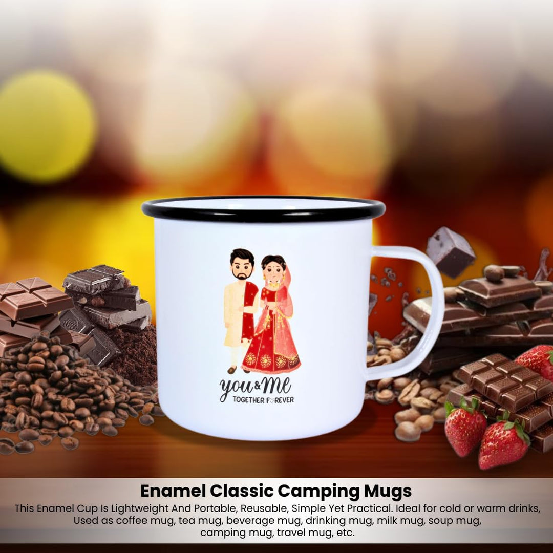 Enamel You & Me Printed Coffee Mug