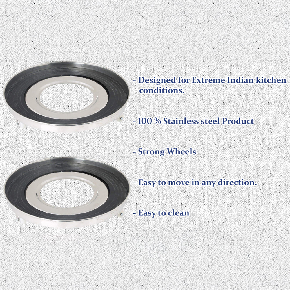 Stainless Steel Gas Trolley with Rubber Protection