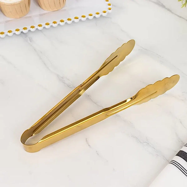 Golden Grip Stainless Steel Tongs