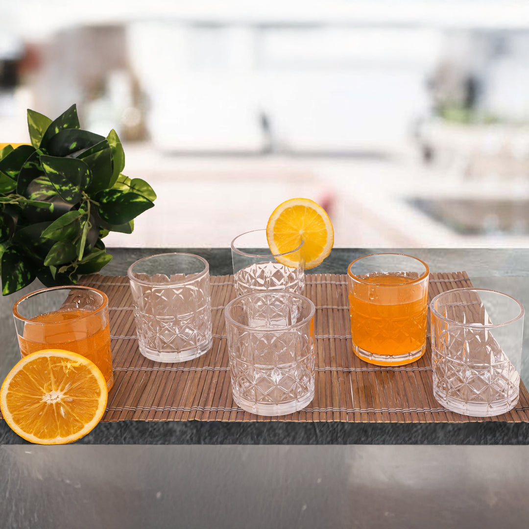 Blluex Diamond Weave Highball Glass Set