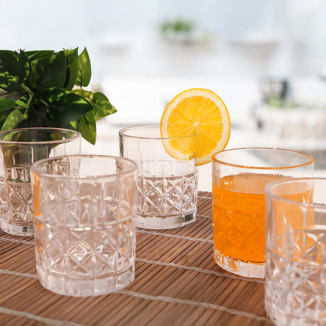 Blluex Diamond Weave Highball Glass Set