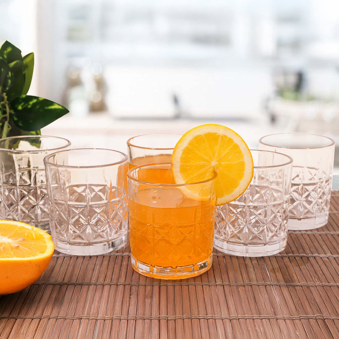 Blluex Diamond Weave Highball Glass Set