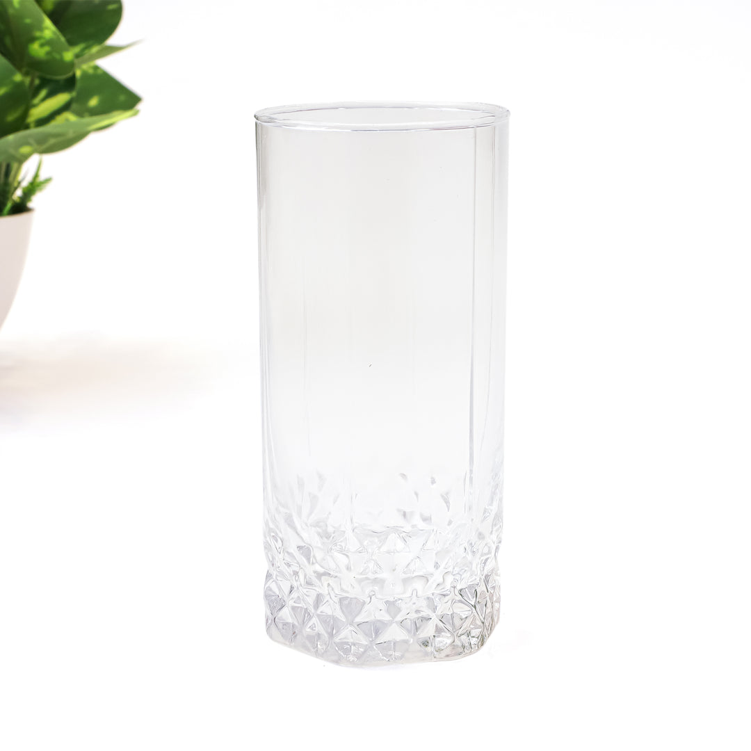 Elegant Facet Tall Drinking Glasses