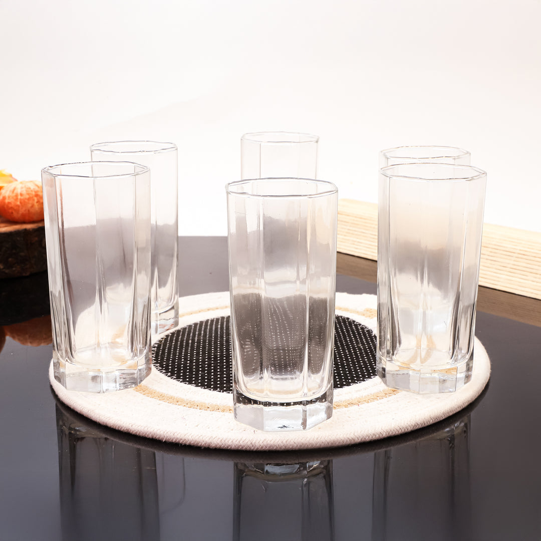 Chic Octagon Base Beverage Glasses
