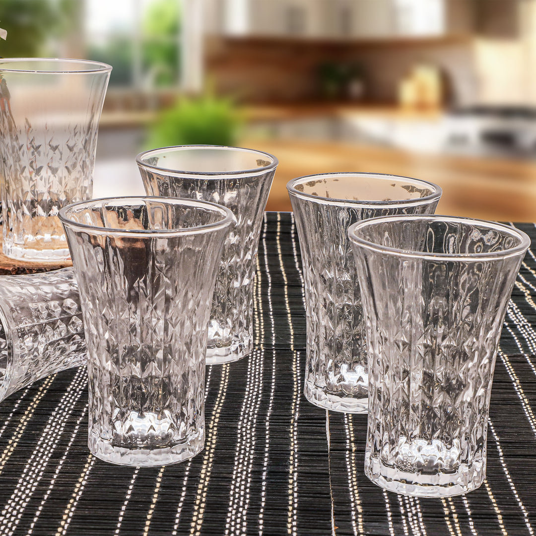 Classic Diamond Tall Glass Set