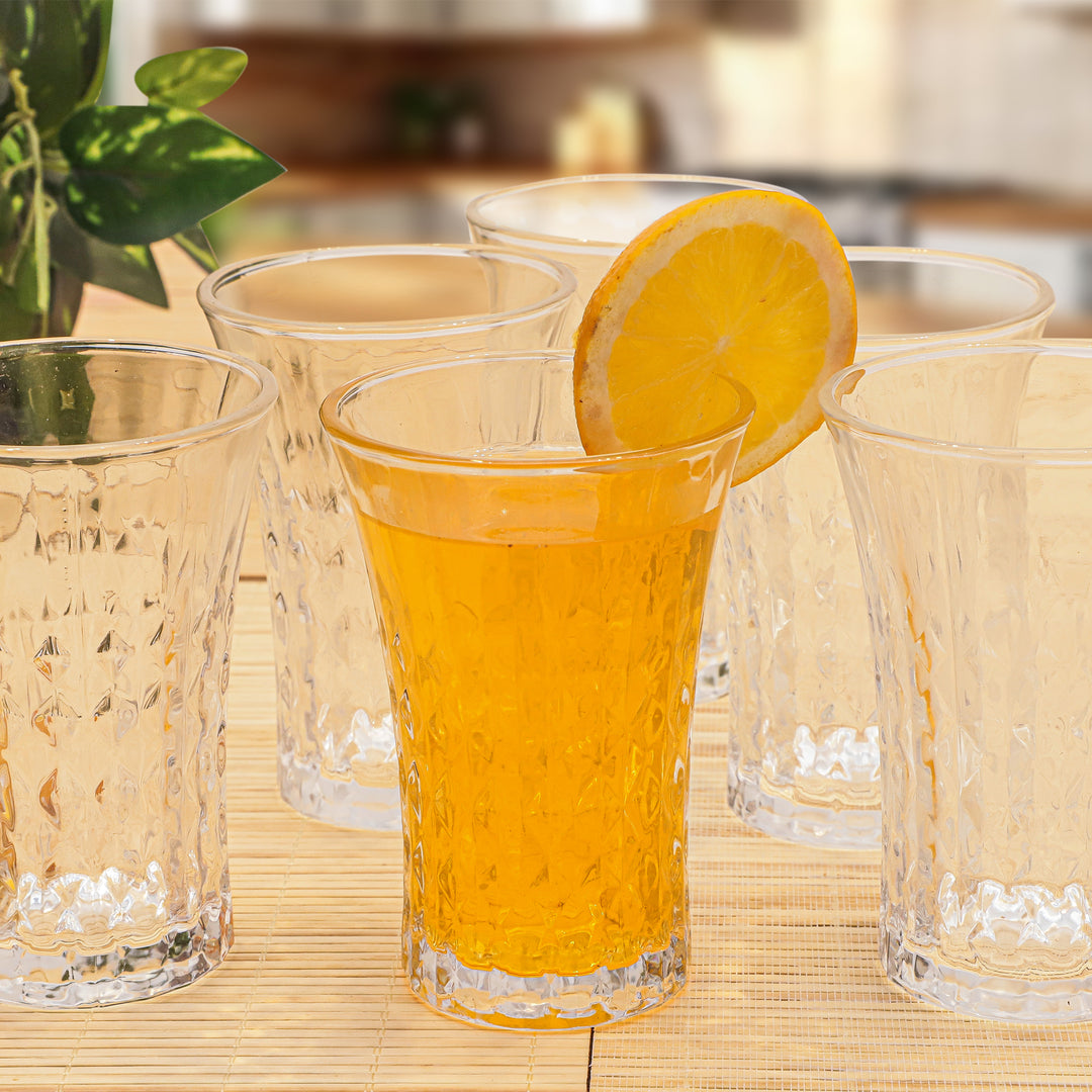 Classic Diamond Tall Glass Set