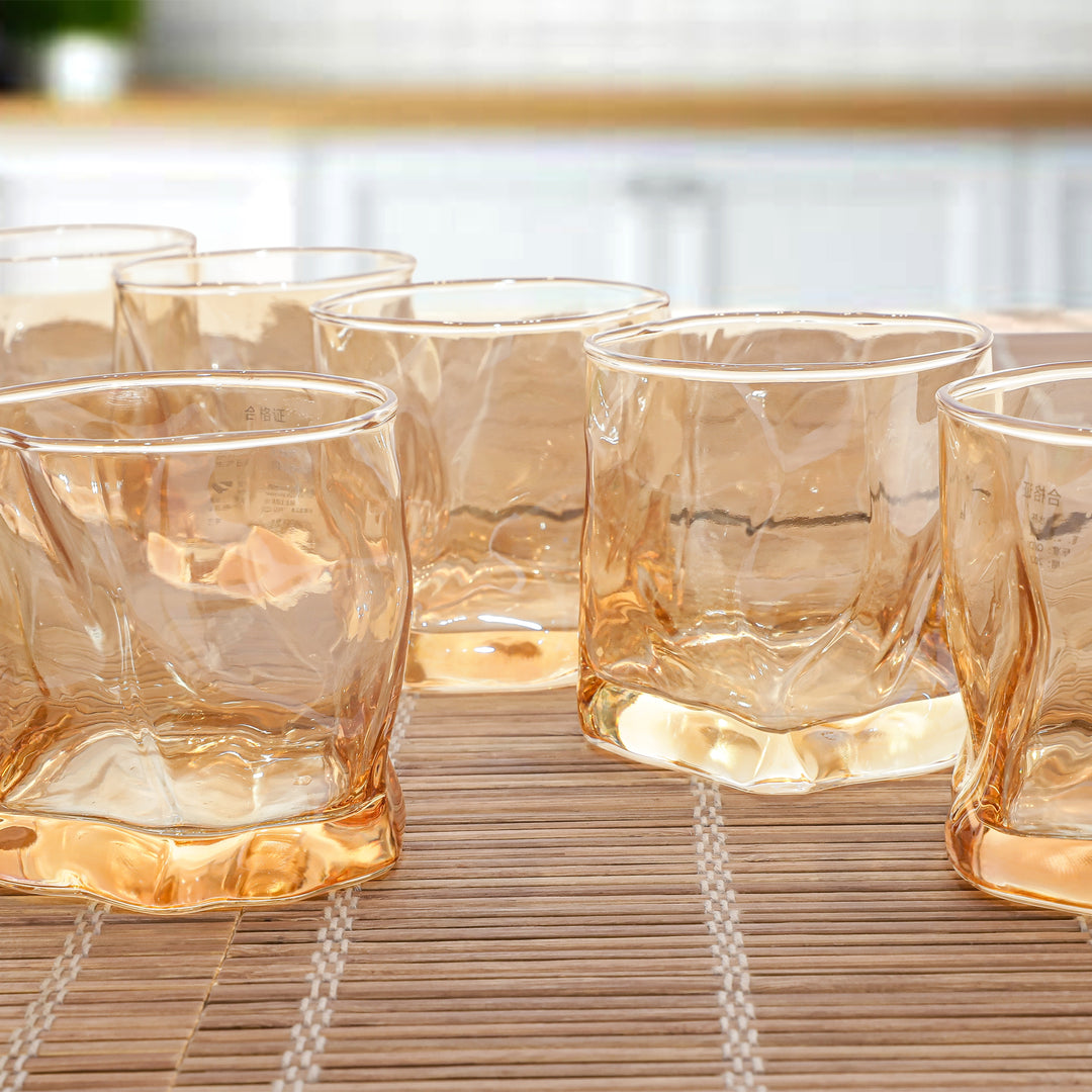 Golden Glow Glass Set Six