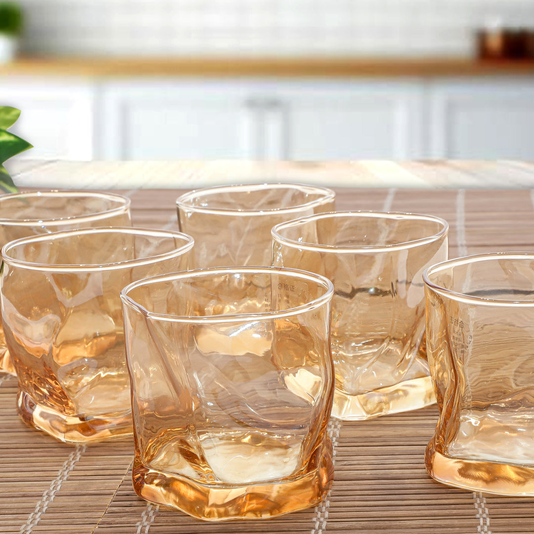 Golden Glow Glass Set Six